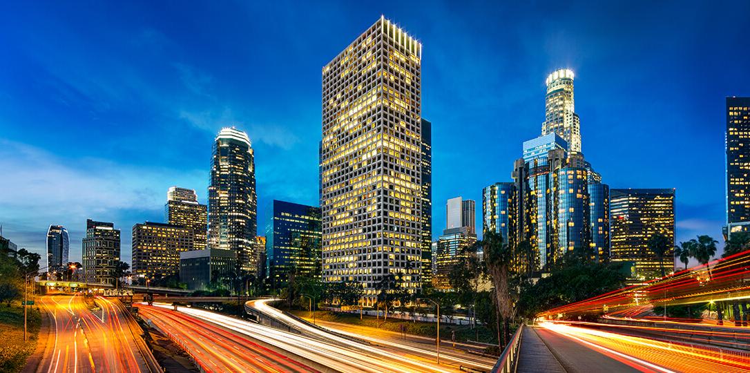 Skyscrapers at night